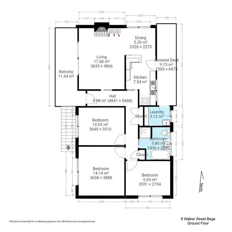 Floorplan of Homely house listing, 8 Walker Street, Bega NSW 2550