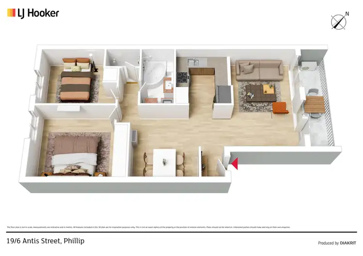 Floorplan of Homely unit listing, 19/6 Antis Street, Phillip ACT 2606