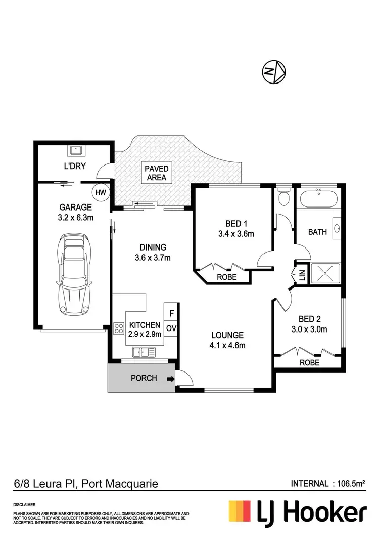 Floorplan of Homely villa listing, 6/8 Leura Place, Port Macquarie NSW 2444