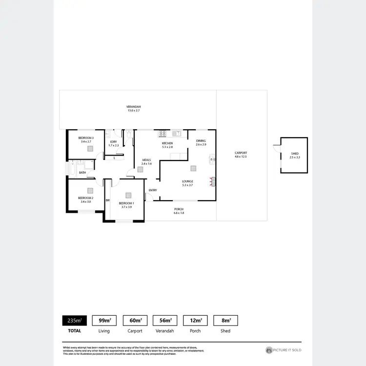 Floorplan of Homely house listing, 14 Indee Crescent, Craigmore SA 5114