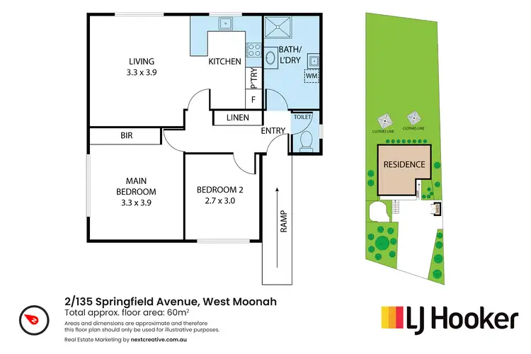 Floorplan of Homely unit listing, 2/135 Springfield Avenue, West Moonah TAS 7009