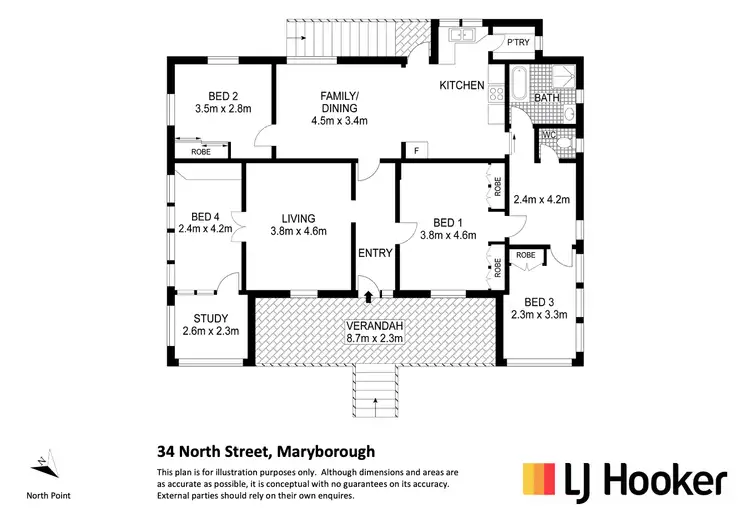 Floorplan of Homely house listing, 34 North Street, Maryborough QLD 4650