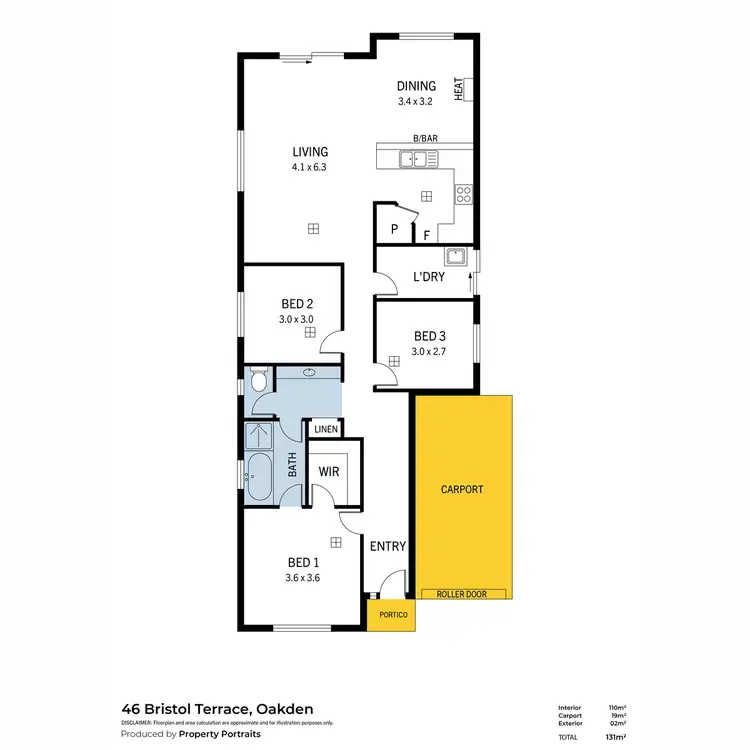 Floorplan of Homely house listing, 46 Bristol Terrace, Oakden SA 5086