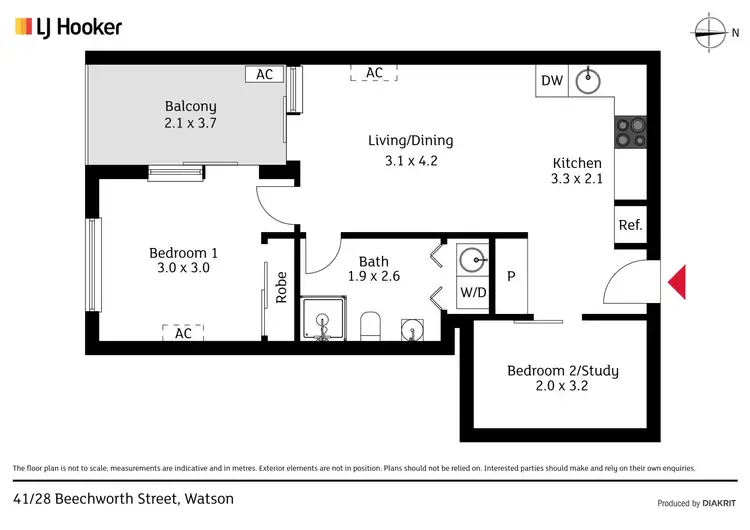 Floorplan of Homely unit listing, G41/28 Beechworth Street, Watson ACT 2602