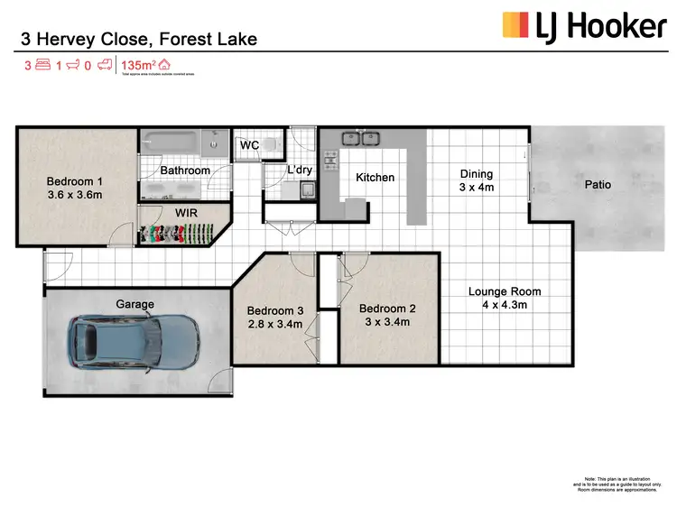 Floorplan of Homely house listing, 3 Hervey Close, Forest Lake QLD 4078