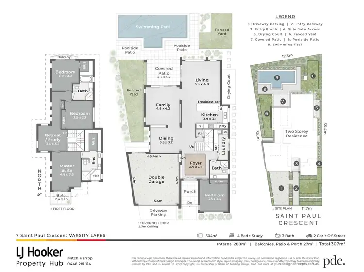 Floorplan of Homely house listing, 7 Saint Paul Crescent, Varsity Lakes QLD 4227