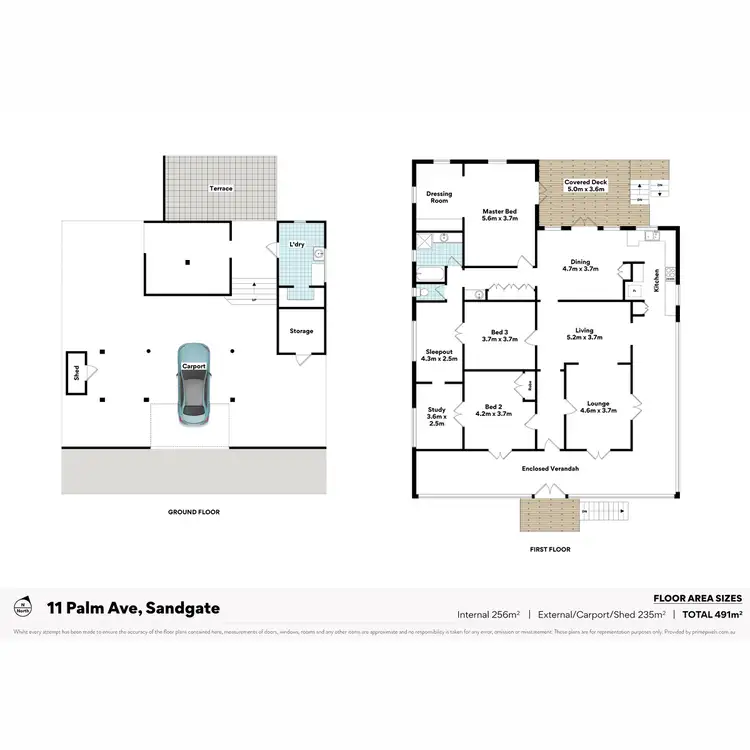 Floorplan of Homely house listing, 11 Palm Avenue, Sandgate QLD 4017