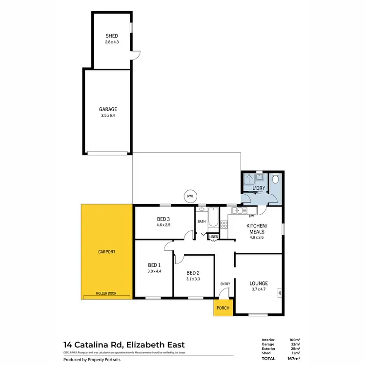 Floorplan of Homely house listing, 14 Catalina Road, Elizabeth East SA 5112