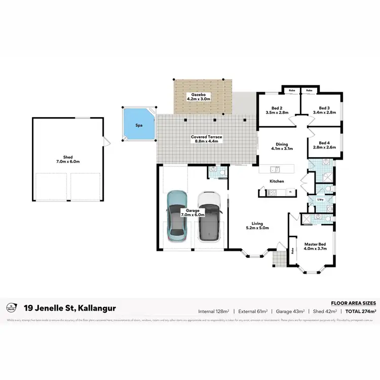 Floorplan of Homely house listing, 19 Jenelle Street, Kallangur QLD 4503