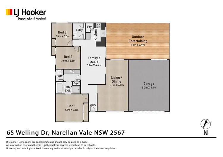 Floorplan of Homely house listing, 65 Welling Drive, Narellan Vale NSW 2567