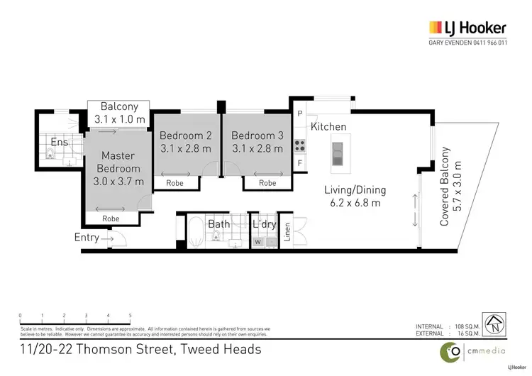 Floorplan of Homely unit listing, 11/20-22 Thomson Street, Tweed Heads NSW 2485