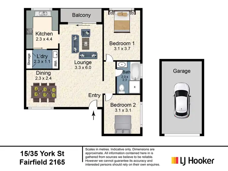 Floorplan of Homely unit listing, 15/35-39 York Street, Fairfield NSW 2165