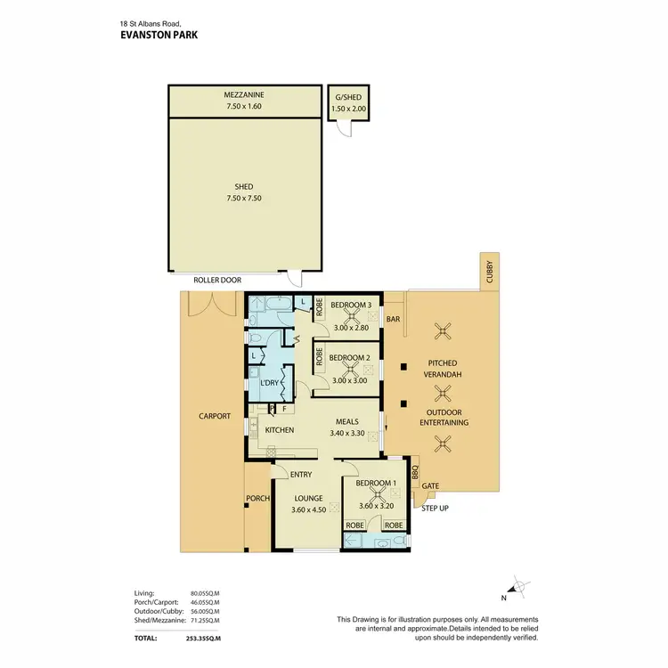 Floorplan of Homely house listing, 18 St Albans Road, Evanston Park SA 5116