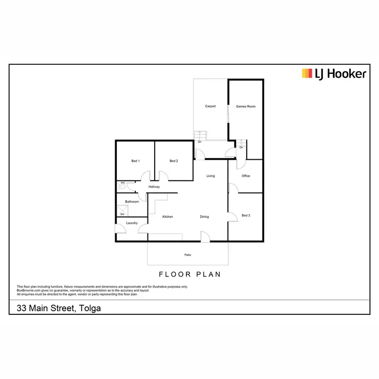 Floorplan of Homely house listing, 33 Main Street, Tolga QLD 4882