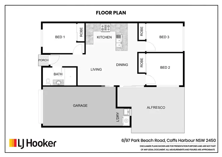 Floorplan of Homely villa listing, 6/97 Park Beach Road, Coffs Harbour NSW 2450