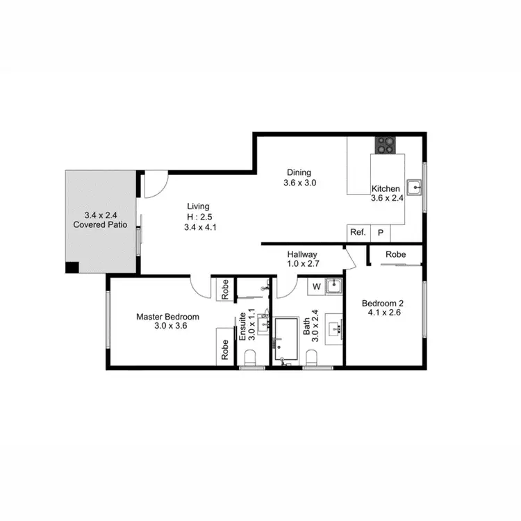 Floorplan of Homely unit listing, 2/14 Broughton Road, Kedron QLD 4031