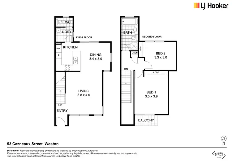 Floorplan of Homely townhouse listing, 53 Cazneaux Crescent, Weston ACT 2611