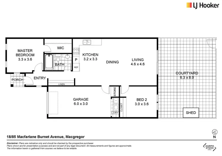 Floorplan of Homely townhouse listing, 18/85 Macfarlane Burnett Avenue, Macgregor ACT 2615