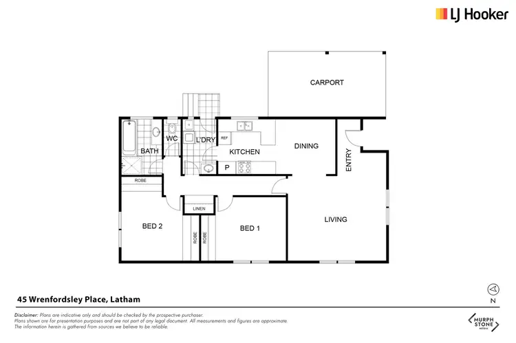 Floorplan of Homely house listing, 45 Wrenfordsley Place, Latham ACT 2615
