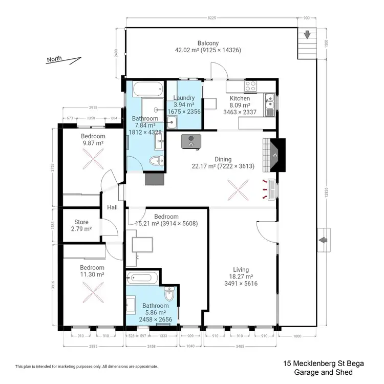Floorplan of Homely house listing, 15 Mecklenberg Street, Bega NSW 2550