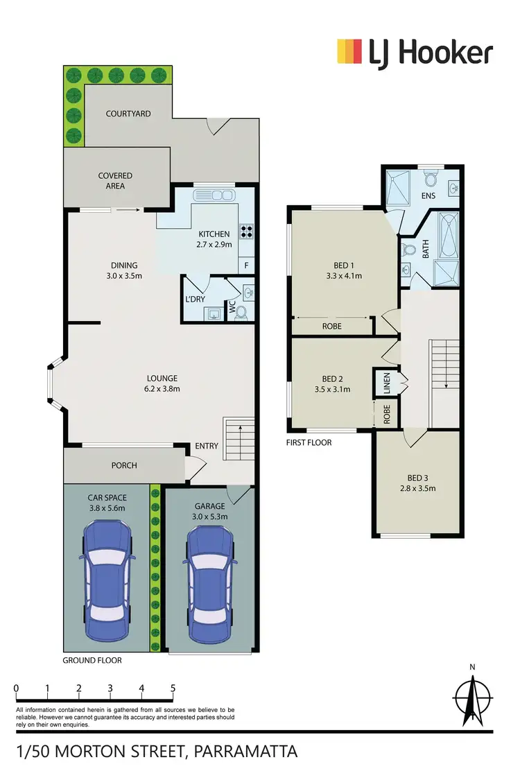 Floorplan of Homely townhouse listing, 1/50 Morton Street, Parramatta NSW 2150
