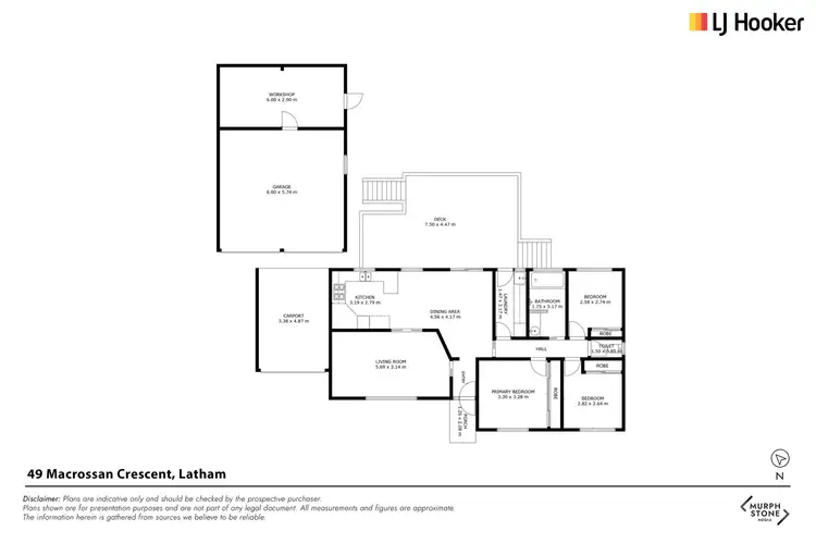 Floorplan of Homely house listing, 49 Macrossan Crescent, Latham ACT 2615