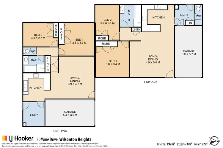 Floorplan of Homely semi-detached listing, 1&2/80 Wine Drive, Wilsonton Heights QLD 4350