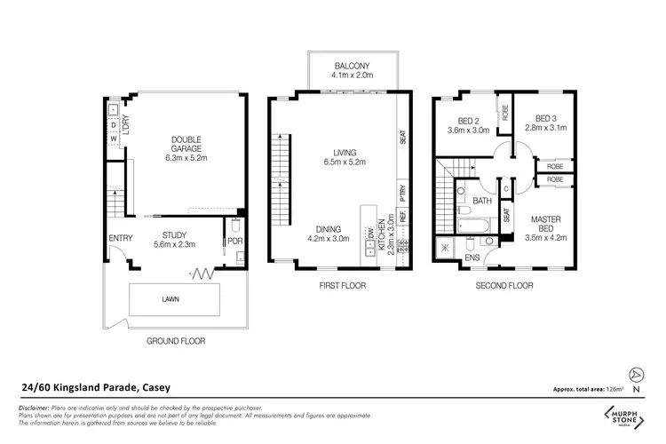 Floorplan of Homely townhouse listing, 24/60 Kingsland Parade, Casey ACT 2913