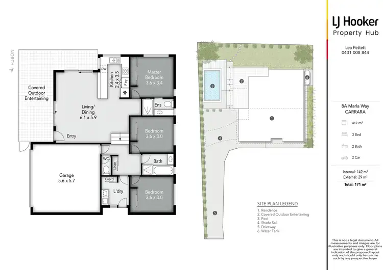 Floorplan of Homely house listing, 8A Marla Way, Carrara QLD 4211