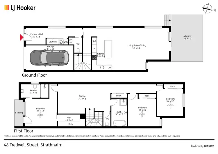 Floorplan of Homely townhouse listing, 48 Tredwell Street, Strathnairn ACT 2615