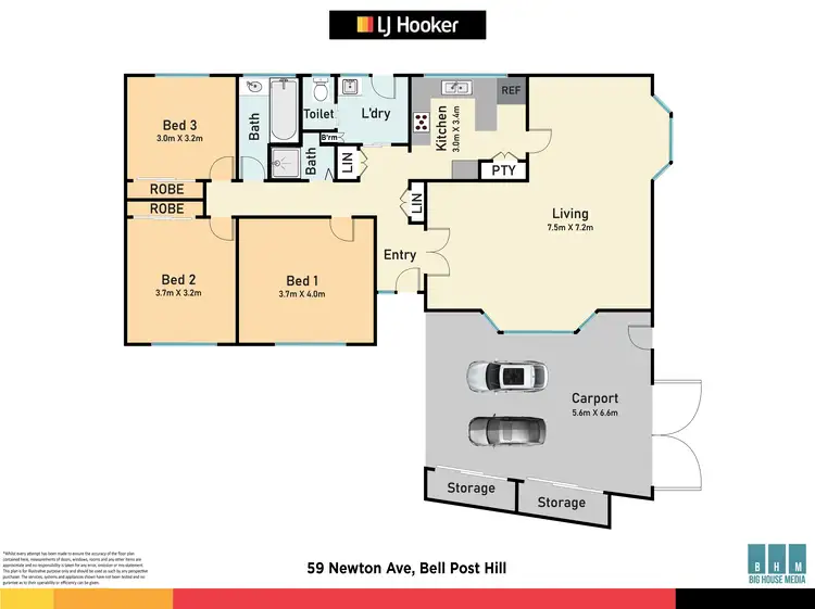 Floorplan of Homely house listing, 59 Newton Avenue, Bell Post Hill VIC 3215