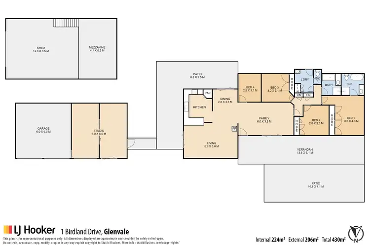 Floorplan of Homely house listing, 1 Birdland Drive, Glenvale QLD 4350