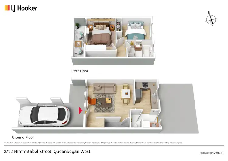 Floorplan of Homely townhouse listing, 2/12 Nimmitabel Street, Queanbeyan West NSW 2620