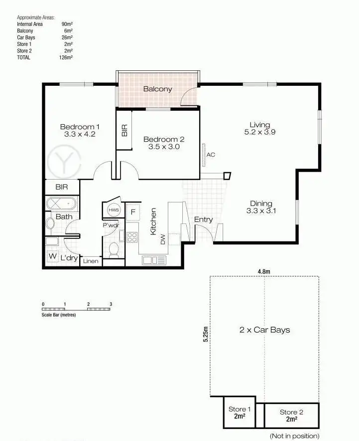 Floorplan of Homely apartment listing, 26/116 Mounts Bay Road, Perth WA 6000