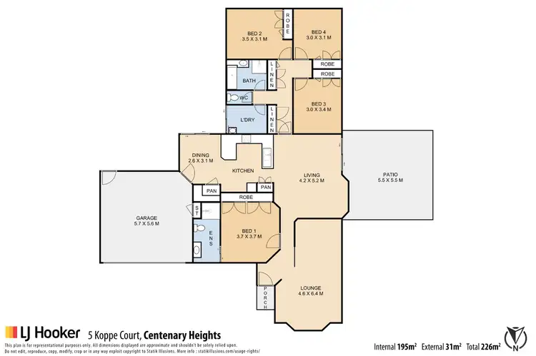 Floorplan of Homely house listing, 5 Koppe Court, Centenary Heights QLD 4350