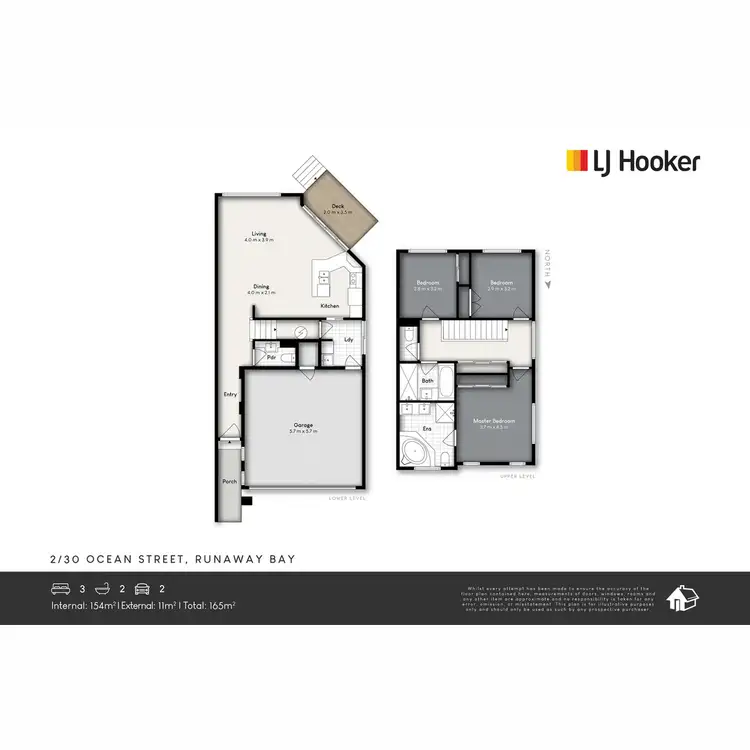 Floorplan of Homely semi-detached listing, 2/30 Ocean Street, Runaway Bay QLD 4216