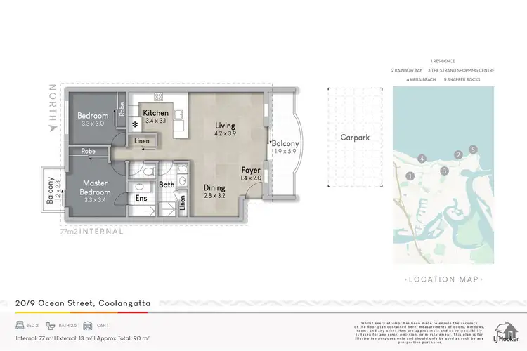 Floorplan of Homely unit listing, 20/9 Ocean Street, Coolangatta QLD 4225