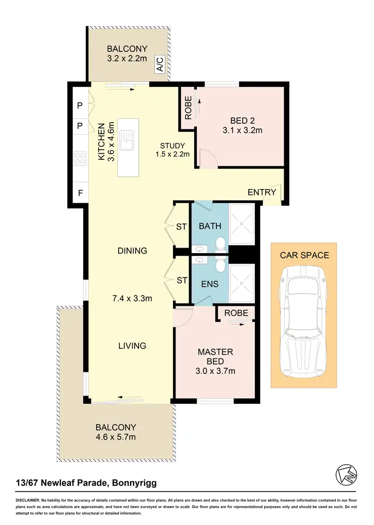 Floorplan of Homely apartment listing, 13/67 Newleaf Pde, Bonnyrigg NSW 2177