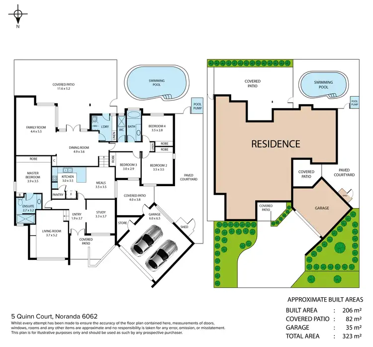 Floorplan of Homely house listing, 5 Quinn Court, Noranda WA 6062