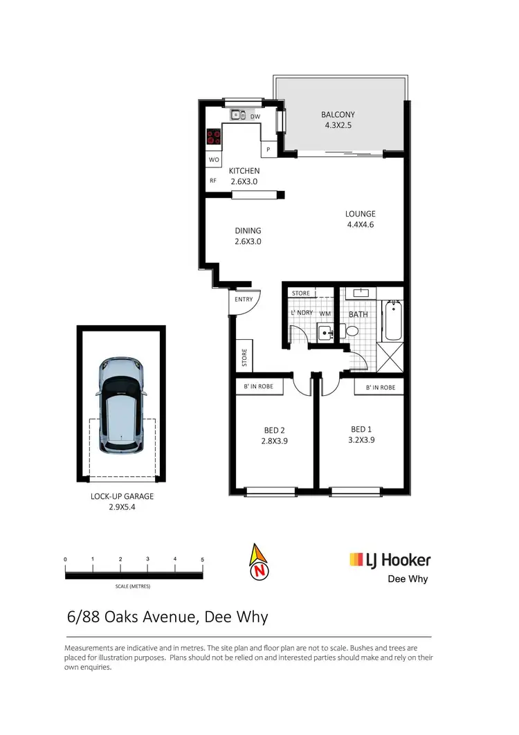 Floorplan of Homely unit listing, 6/88 Oaks Avenue, Dee Why NSW 2099