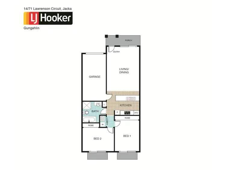 Floorplan of Homely townhouse listing, 14/71 Lawrenson Circuit, Jacka ACT 2914