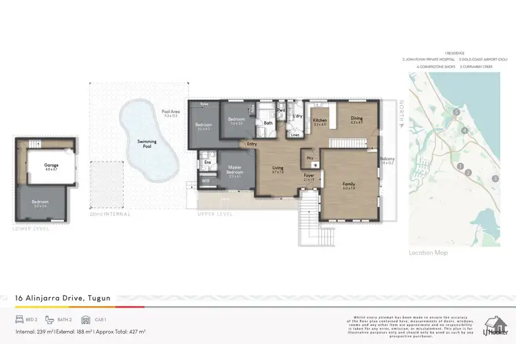 Floorplan of Homely house listing, 16 Alinjarra Drive, Tugun QLD 4224