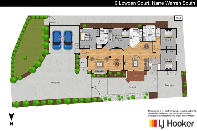 Floorplan of Homely house listing, 9 Lowden Court, Narre Warren South VIC 3805
