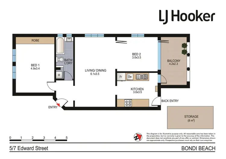 Floorplan of Homely other listing, 5/7 Edward Street, Bondi Beach NSW 2026