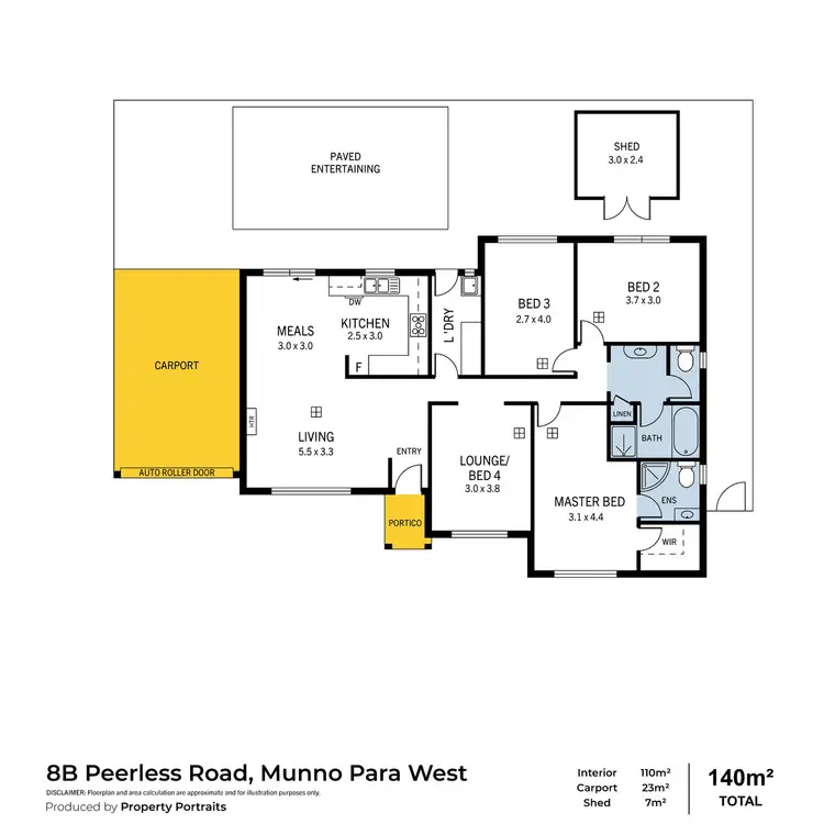Floorplan of Homely house listing, 8B Peerless Road, Munno Para West SA 5115