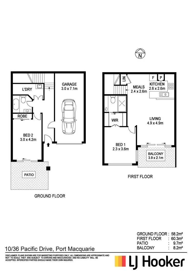 Floorplan of Homely townhouse listing, 10/36 Pacific Drive, Port Macquarie NSW 2444