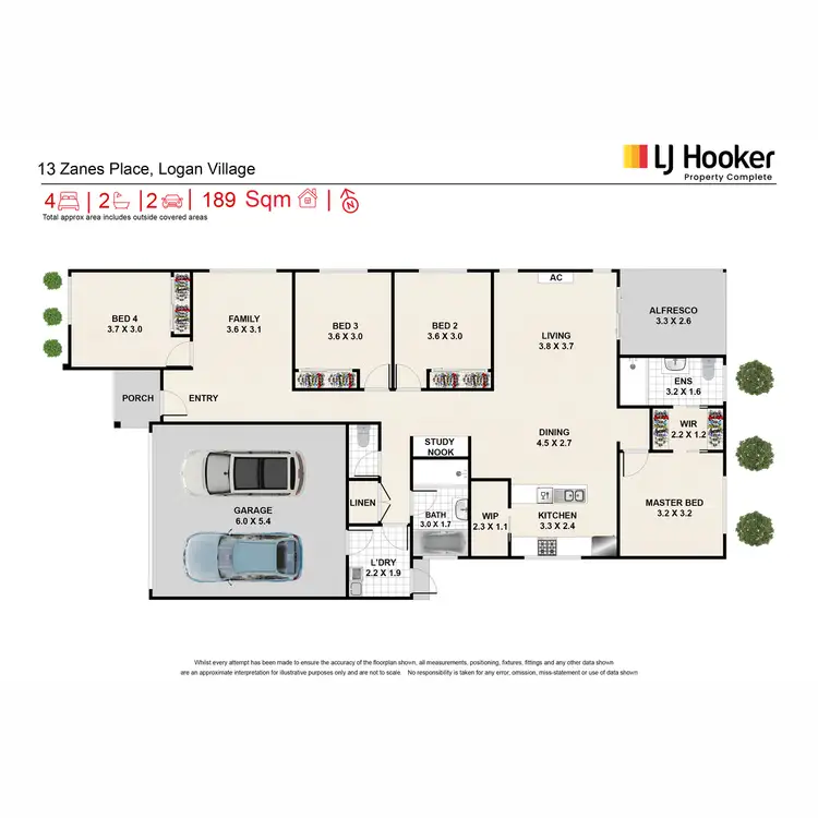 Floorplan of Homely house listing, 13 Zanes Place, Logan Village QLD 4207