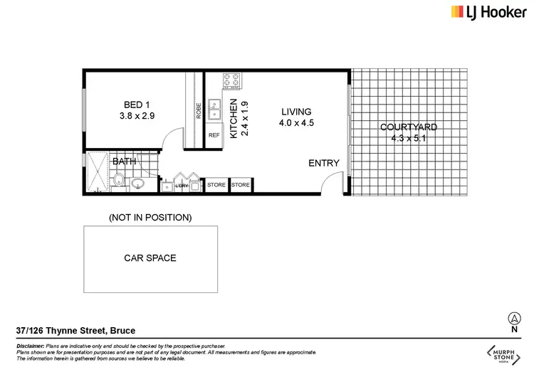 Floorplan of Homely apartment listing, 37/126 Thynne Street, Bruce ACT 2617