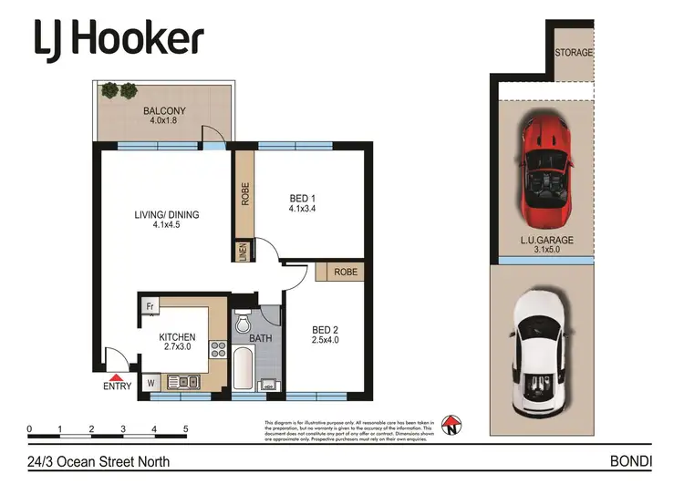 Floorplan of Homely apartment listing, 24/3 Ocean Street, Bondi NSW 2026
