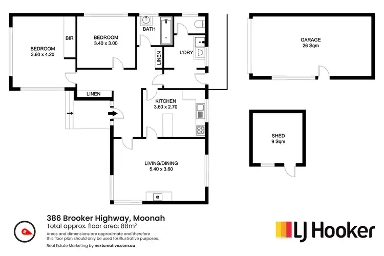 Floorplan of Homely house listing, 386 Brooker Highway, Moonah TAS 7009